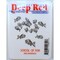 Deep Red Stamps School of Fish Rubber Cling Stamp 2 x 2 inches